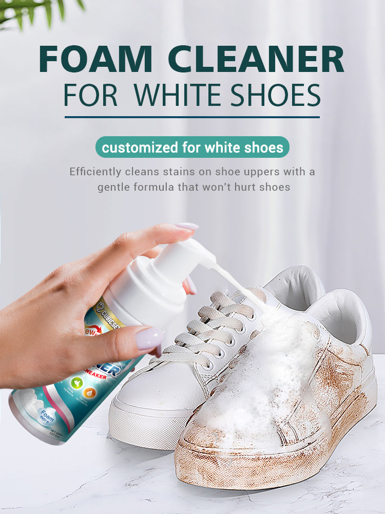 Cubicseven 150ML Shoe Whitener Whiten Refreshed Polish White Shoe Clearning Foam White Shoes Cleaner Cleaning Tool Sneakers Care