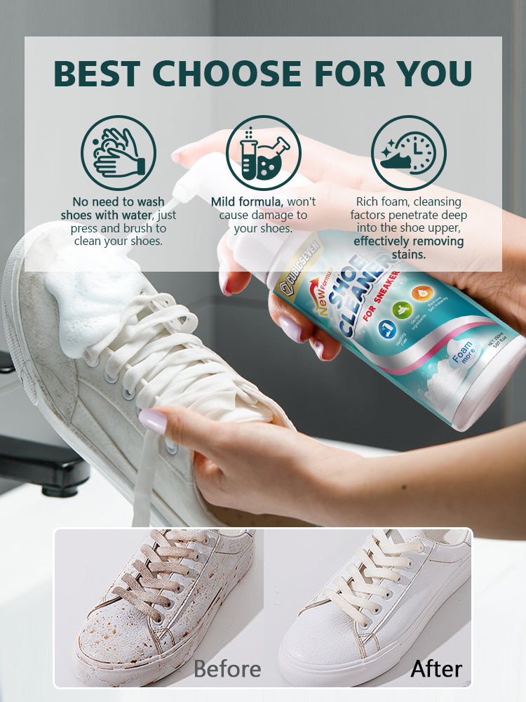 Cubicseven 150ML Shoe Whitener Whiten Refreshed Polish White Shoe Clearning Foam White Shoes Cleaner Cleaning Tool Sneakers Care